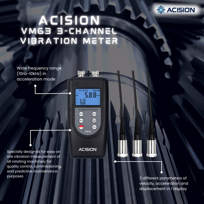 Acision VM63 3-Channel Vibration Meter